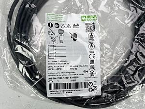 7000-12221-6240500 M12 female 0° A-cod. with cable NEW